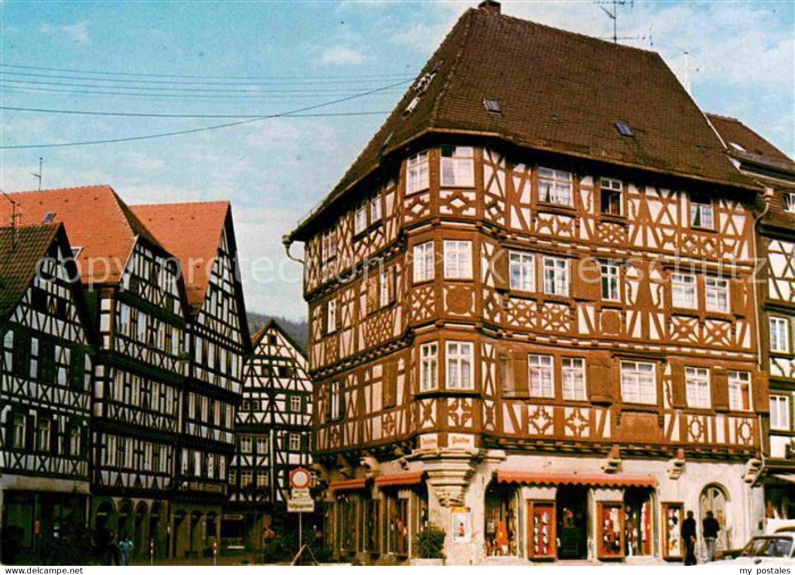 72801003 Mosbach Baden Marktplatz Fachwerkhaeuser Sonderdruck Fuer Gasthof Resta - Mosbach