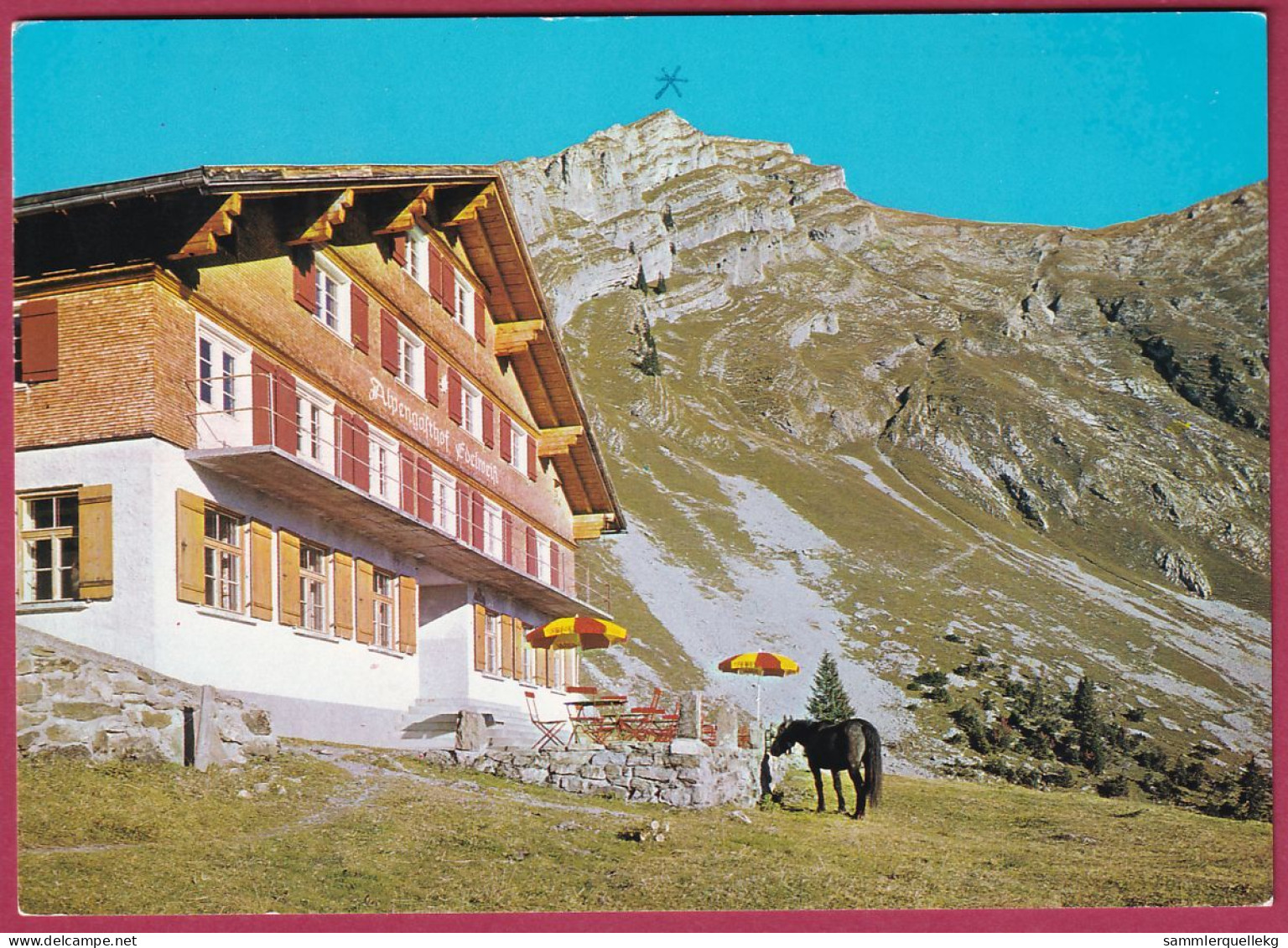 AK: Alpengasthof Edelweiss Mit Kanisfluh, Gelaufen 26. 8. 1978 (Nr. 4848) - Bregenzerwaldorte