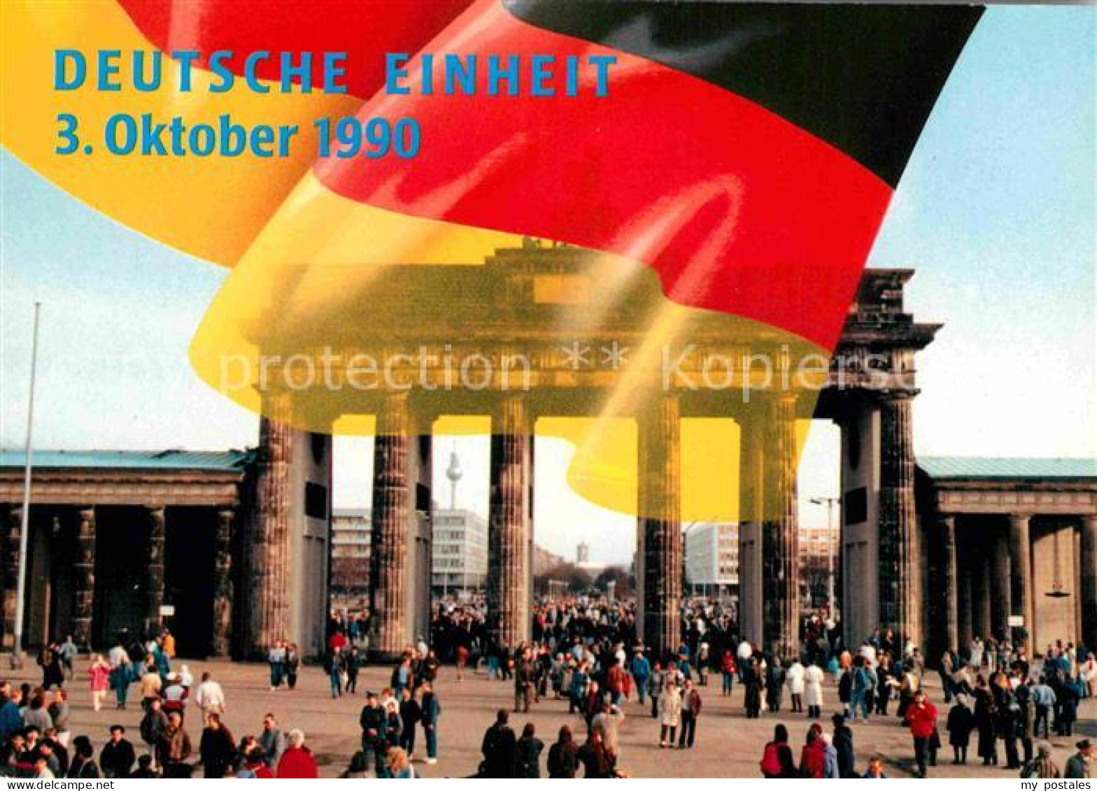 72799072 Brandenburgertor Berlin Deutsche Einheit 3. Oktober 1990 Gebaeude Und A - Brandenburger Door