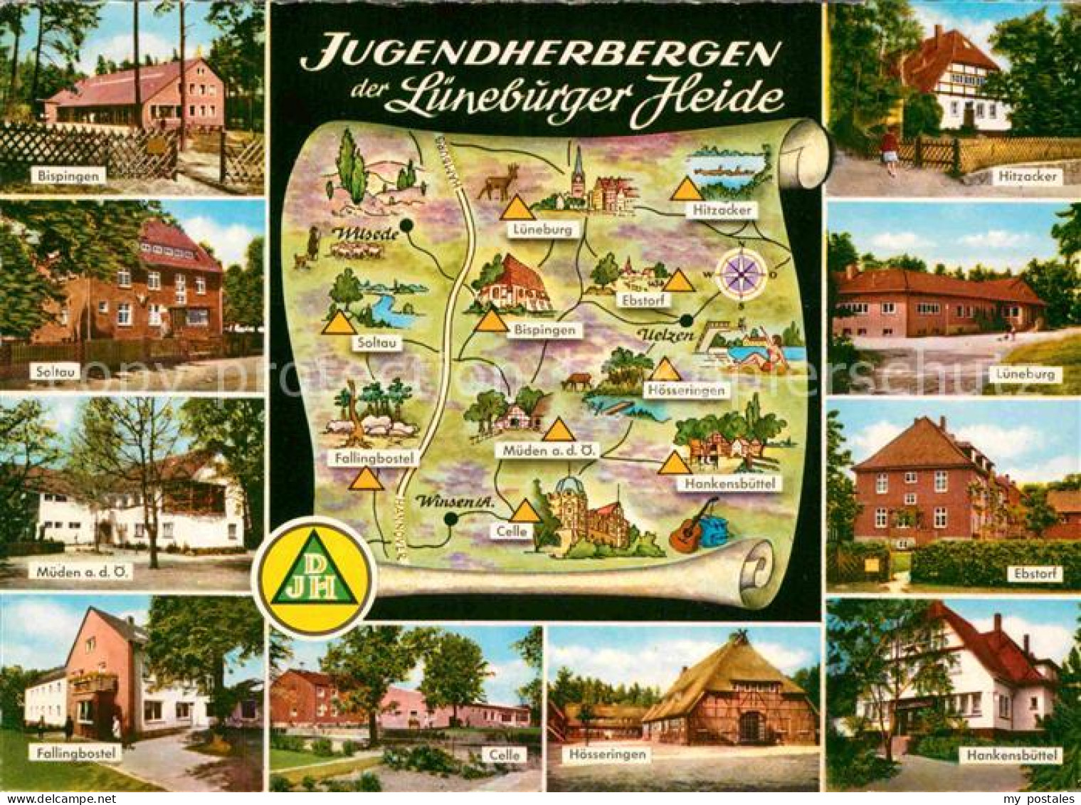 72798641 Soltau Jugendherbergen Der Lueneburger Heide Landkarte Soltau - Soltau