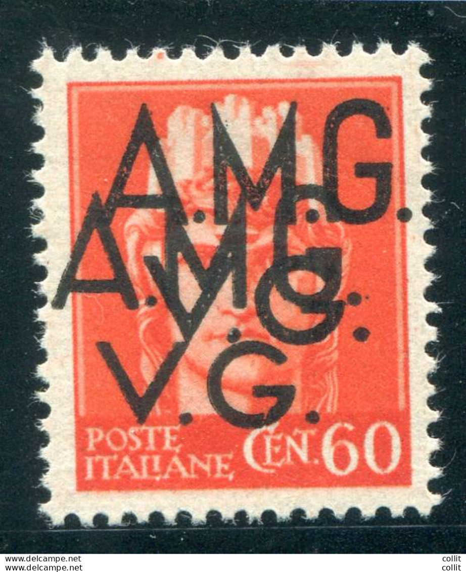 AMG. VG. - Cent. 60 Con Doppia Soprastampa In Alto - Mint/hinged