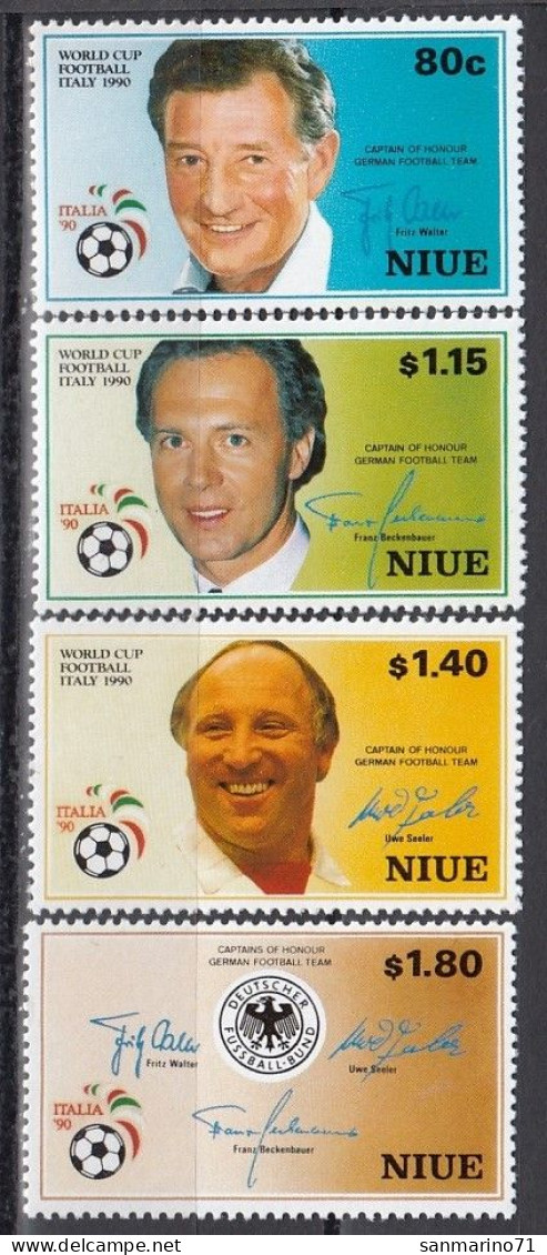 NIUE 753-756,unused (**) Football - Niue