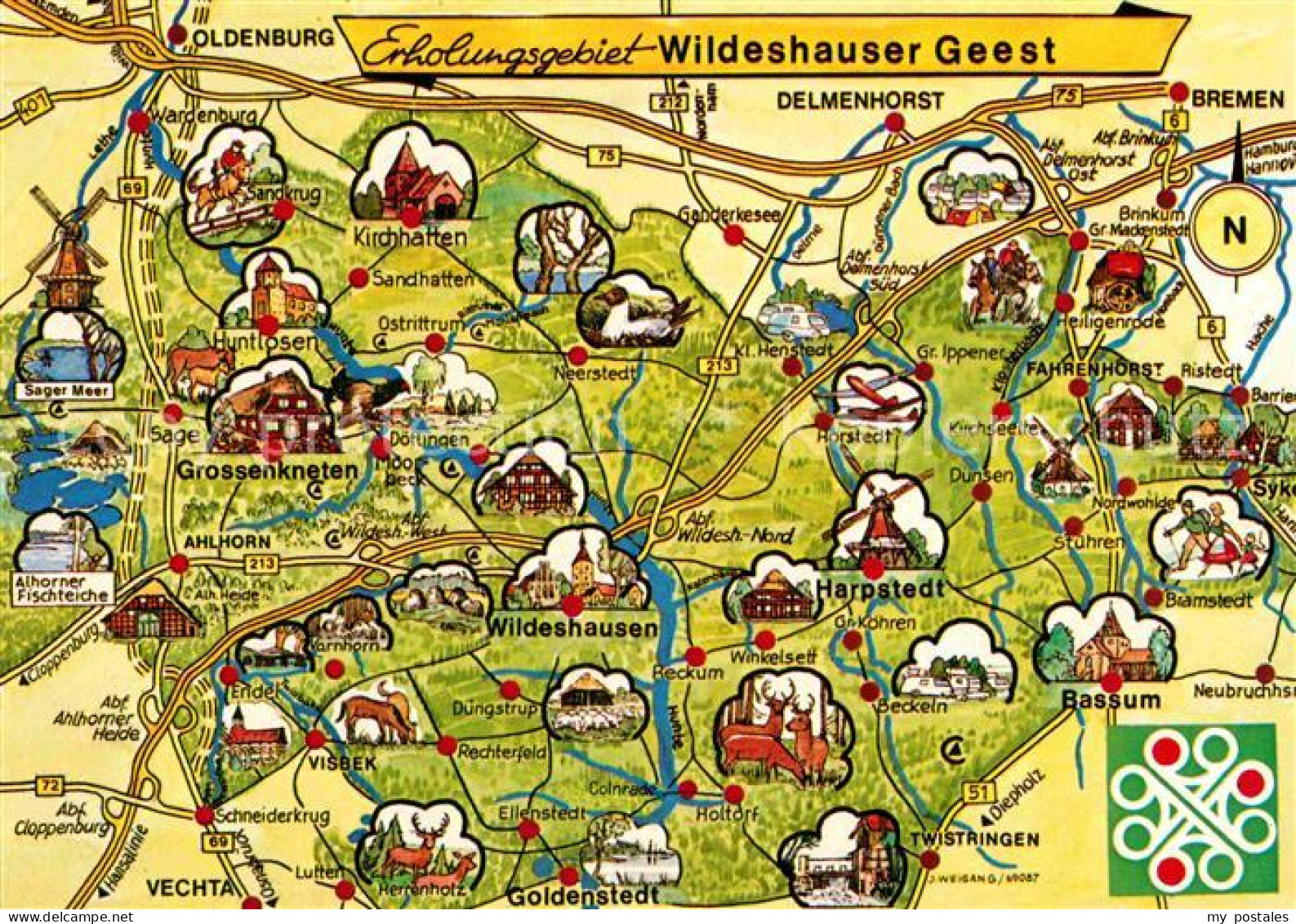 72796936 Oldenburg Holstein Wildeshauser Geest Panoramakarte Oldenburg In Holste - Oldenburg (Holstein)