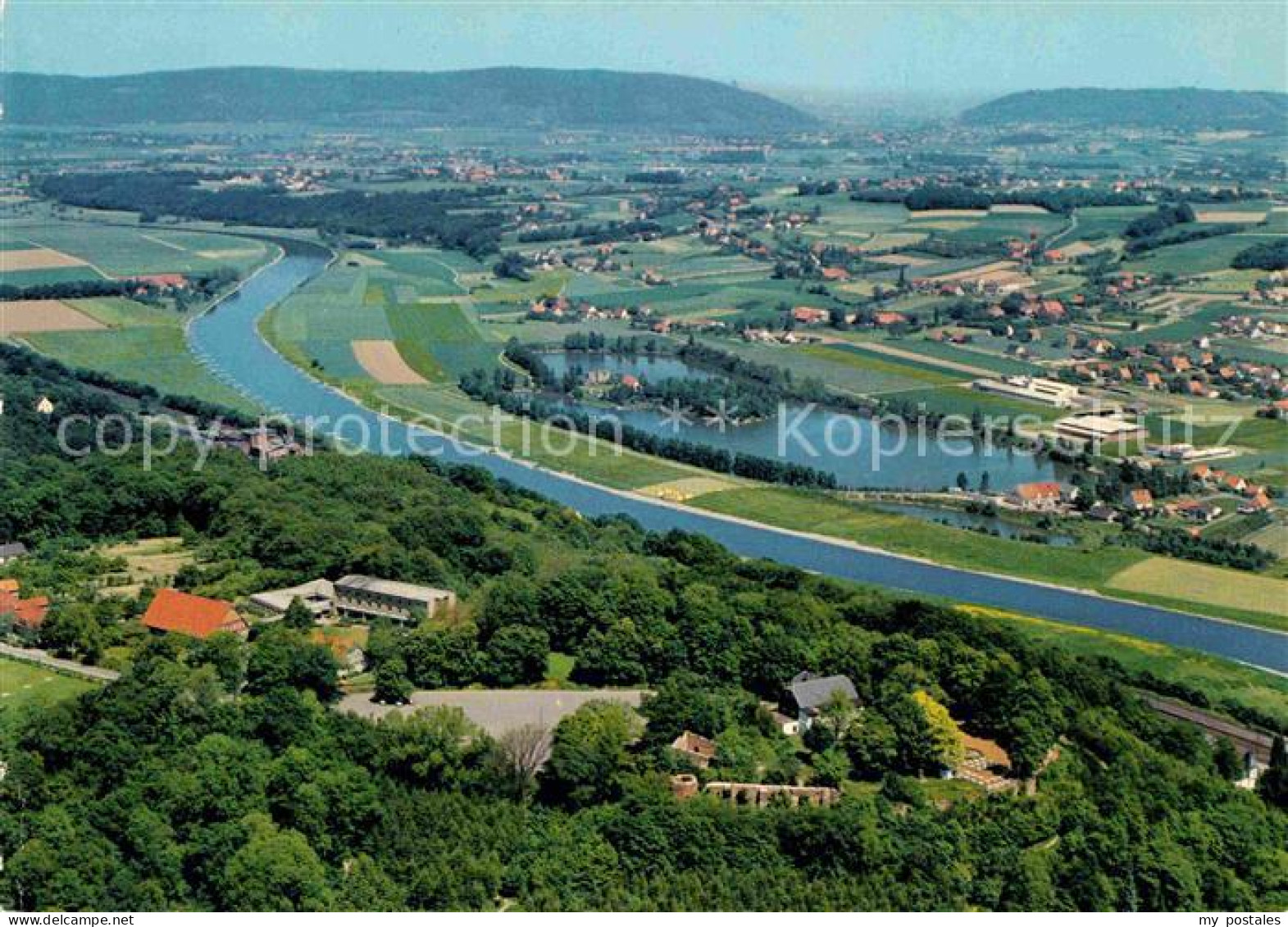 72795684 Vlotho Blick Ueber Den Amthausberg Burg Jugendhof Weser Uffeln Westfael - Vlotho