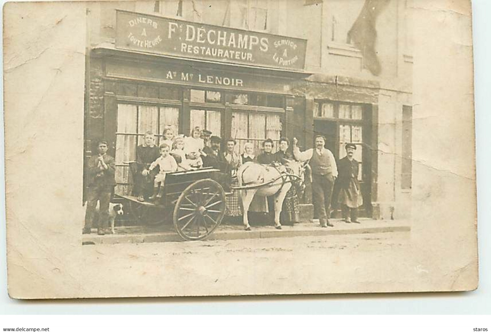 Carte Photo - F. Deschamps, Restaurateur - Ancienne Maison Lenoir - Restaurantes
