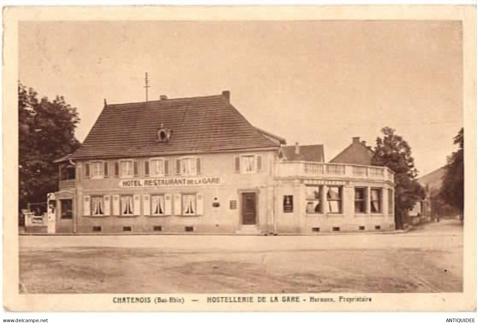 CHATENOIS - Hostellerie De La Gare - Hermann, Propriétaire - (9 AOUT 1937) - Sindicatos