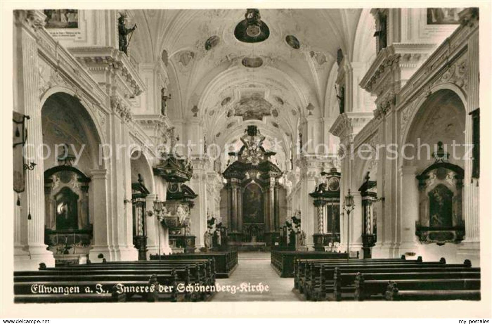 72794997 Ellwangen Jagst Inneres Der Schoeneberger Kirche Ellwangen (Jagst) - Ellwangen