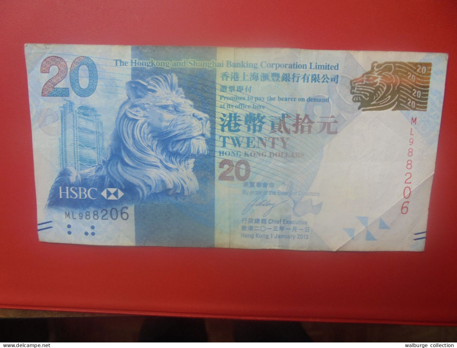 HONG KONG 20$ 2013 Circuler (B.33) - Hongkong