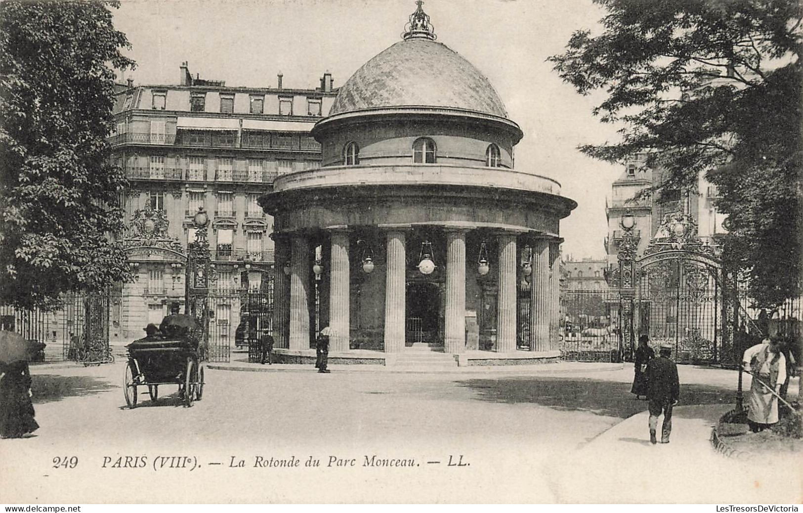 FRANCE - Paris (VIIIe) - Vue Générale Et à L'entrée De La Rotonde Du Parc Monceau - L L- Animé - Carte Postale Ancienne - Parcs, Jardins