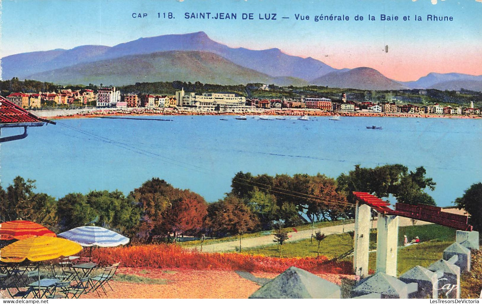 FRANCE - Saint Jean De Luz - Vue Générale De La Baie Et La Rhune - Colorisé - Carte Postale Ancienne - Saint Jean De Luz