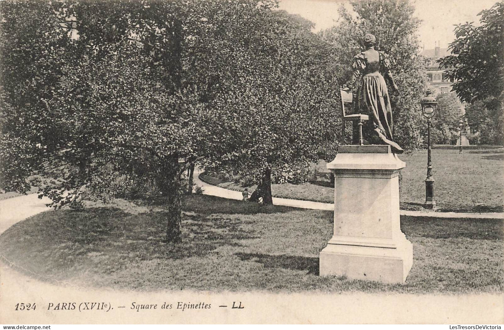 FRANCE - Paris (XXIIe) - Vue Générale De La Square Des Epinettes - L L - Une Statue De Femme  - Carte Postale Ancienne - Parks, Gärten