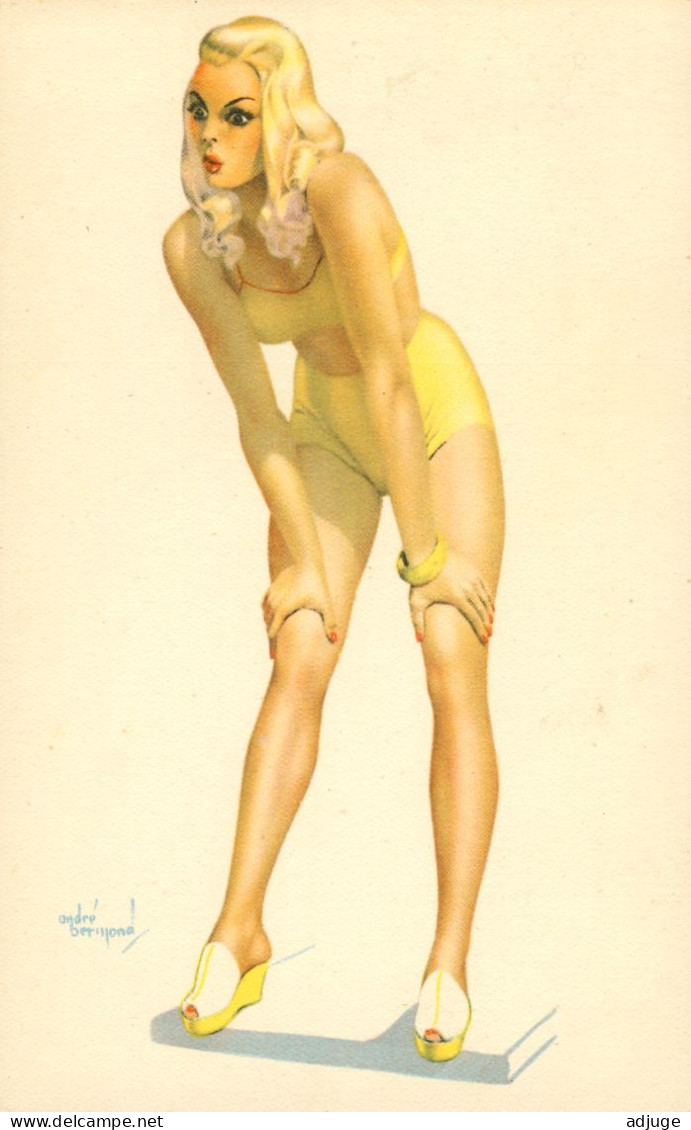 CPA - Illustrateur- André BERMOND - Pin-Up _ Jeune Femme Sexy - TBE -  2 Scans - Bermond