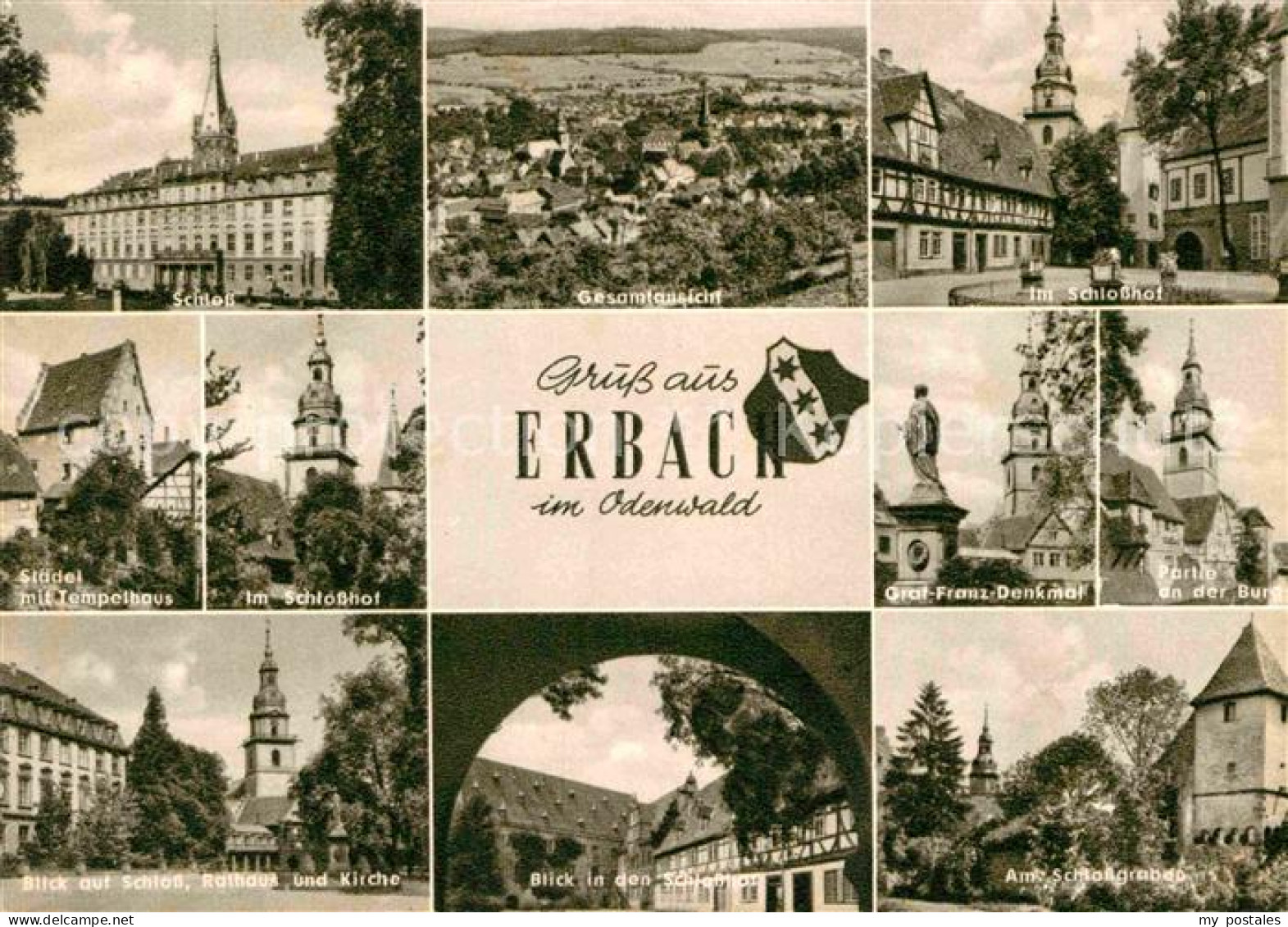 72793700 Erbach Odenwald Schloss Rathaus Kirche Graf Franz-Denkmal Erbach - Erbach