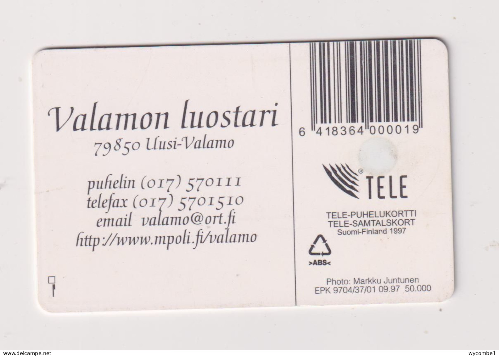 FINLAND - Valamon Luostari Chip Phonecard - Finland
