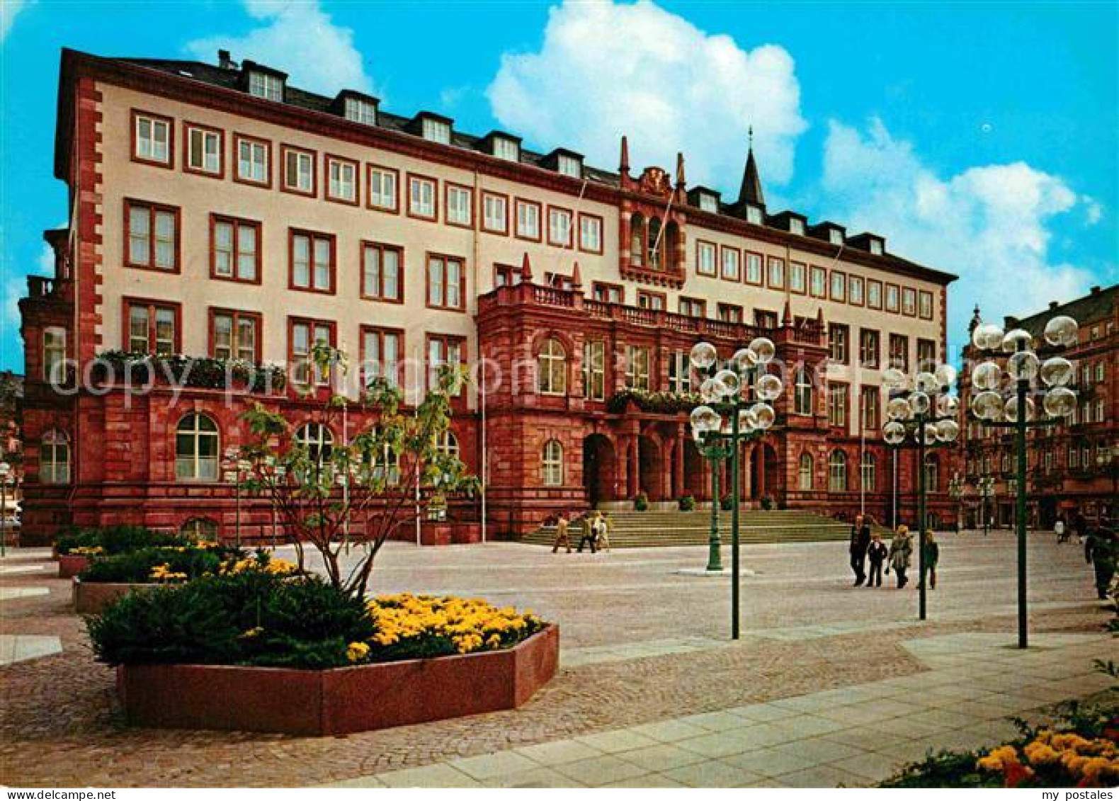 72793278 Wiesbaden Schlossplatz Und Neues Rathaus Wiesbaden - Wiesbaden