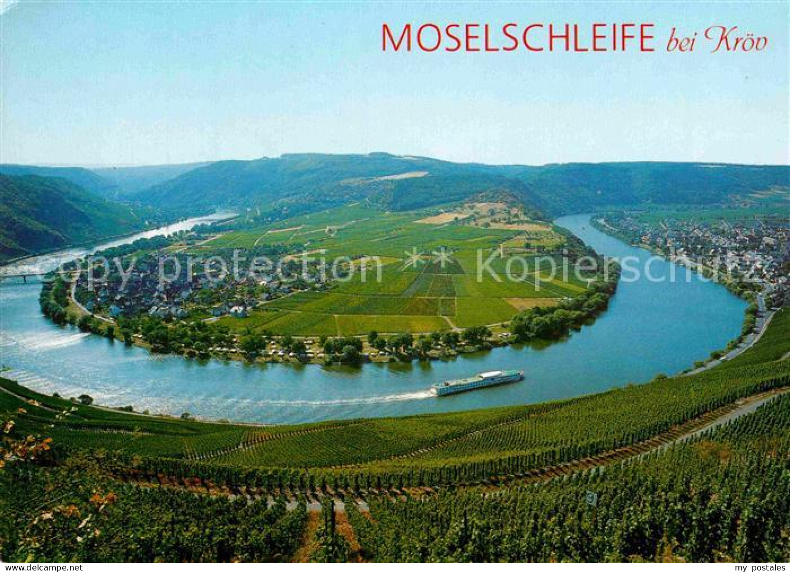 72793242 Kroev Mosel Fliegeraufnahme Moselschleife Koevenig - Kröv