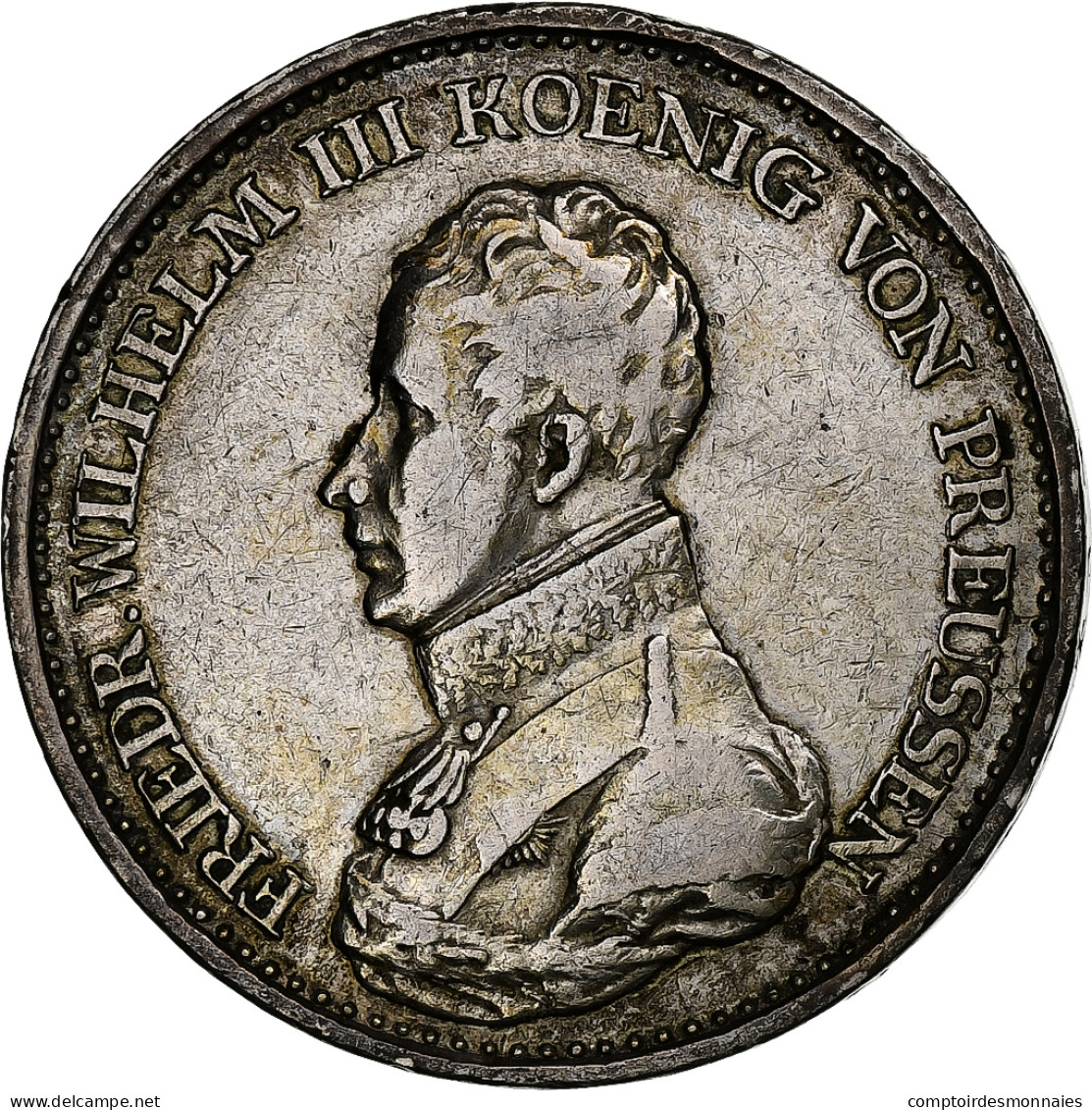 Etats Allemands, PRUSSIA, Friedrich Wilhelm III, Thaler, 1818, Munich, Argent - Taler & Doppeltaler