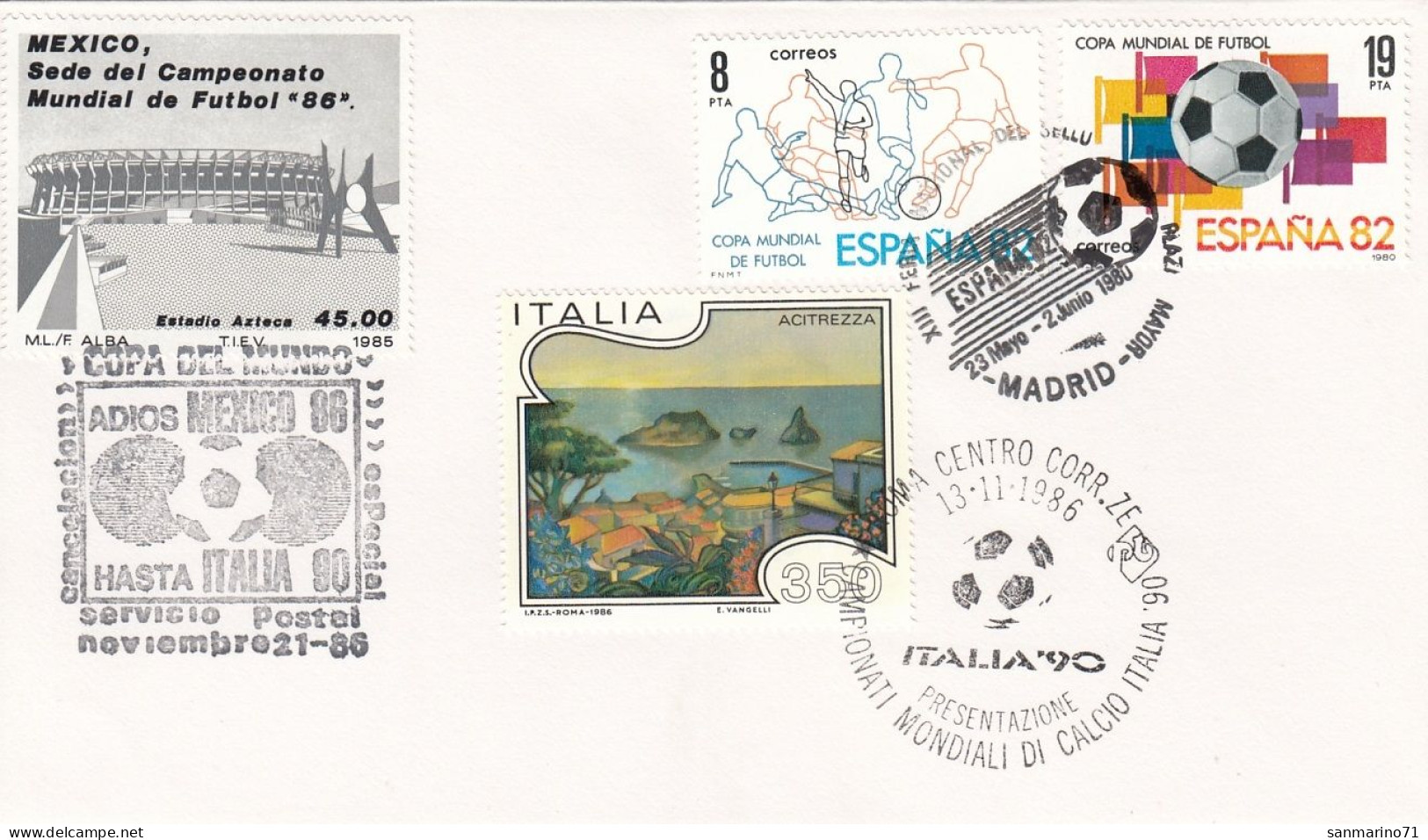 SPAIN Cover 1,football - Lettres & Documents