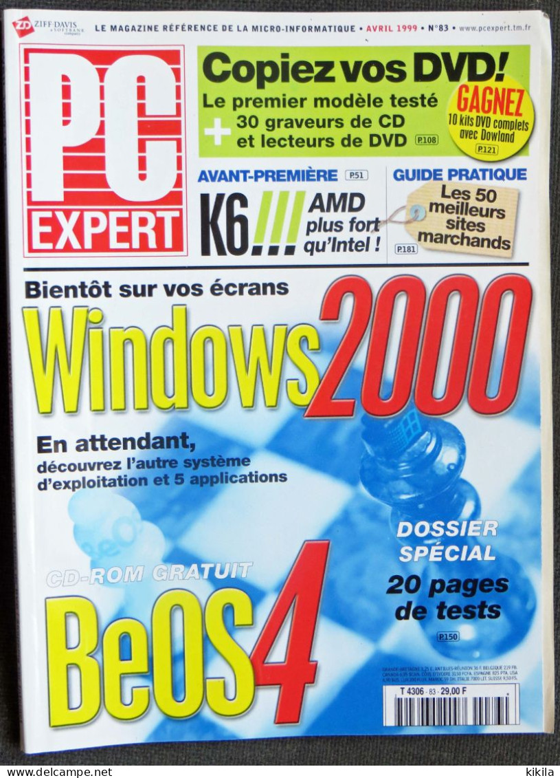 Journal Revue Informatique PC EXPERT N° 83 Avril 1999 Bientôt Windows 2000 En Attendant Découvrez L'autre Système * - Informatique