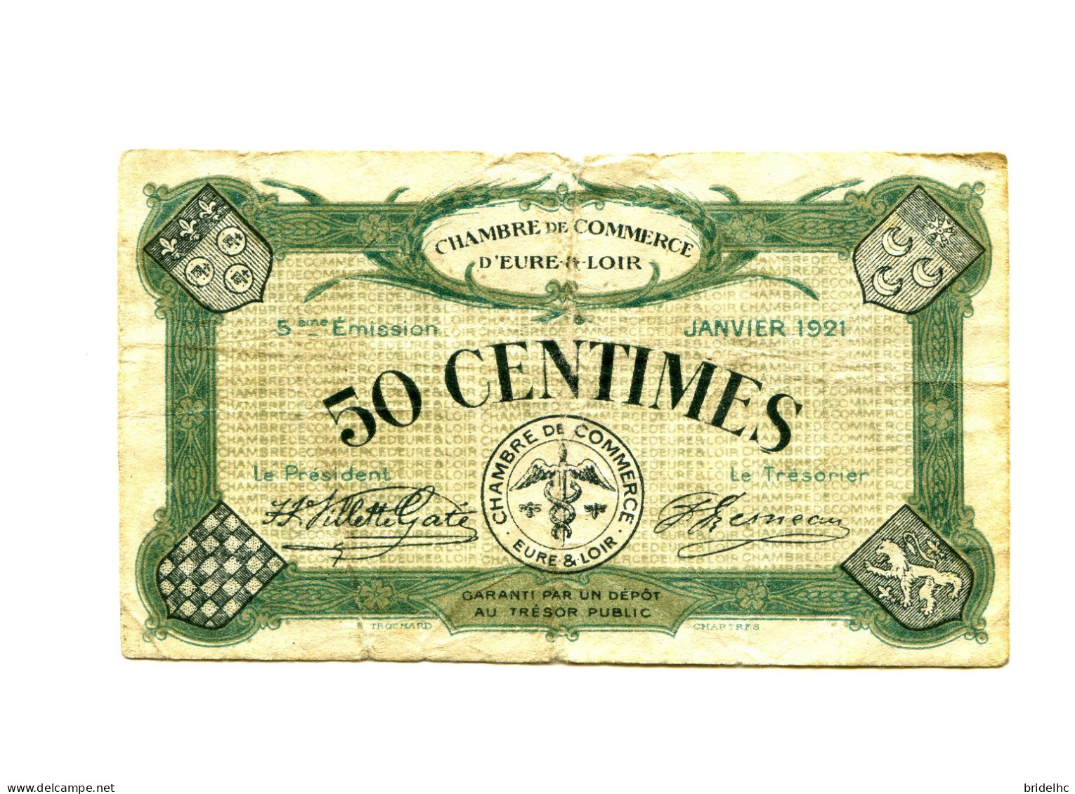 50 Centimes Chambre De Commerce  Eure-de-Loir - Chambre De Commerce
