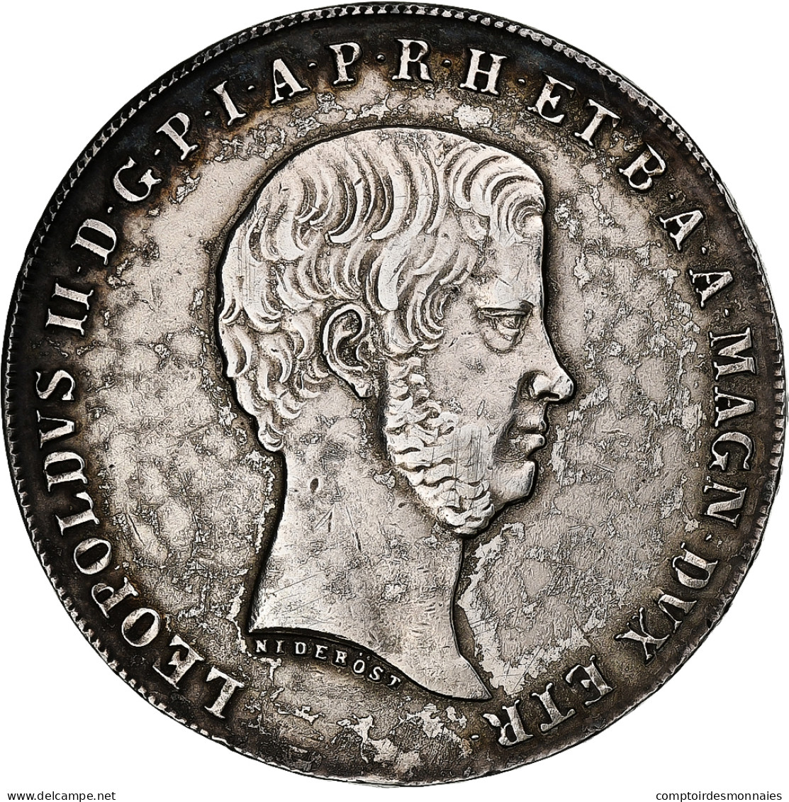 États Italiens, TUSCANY, Leopold II, Quattro (4) Fiorini, 1856, Argent, TTB - Tuscan