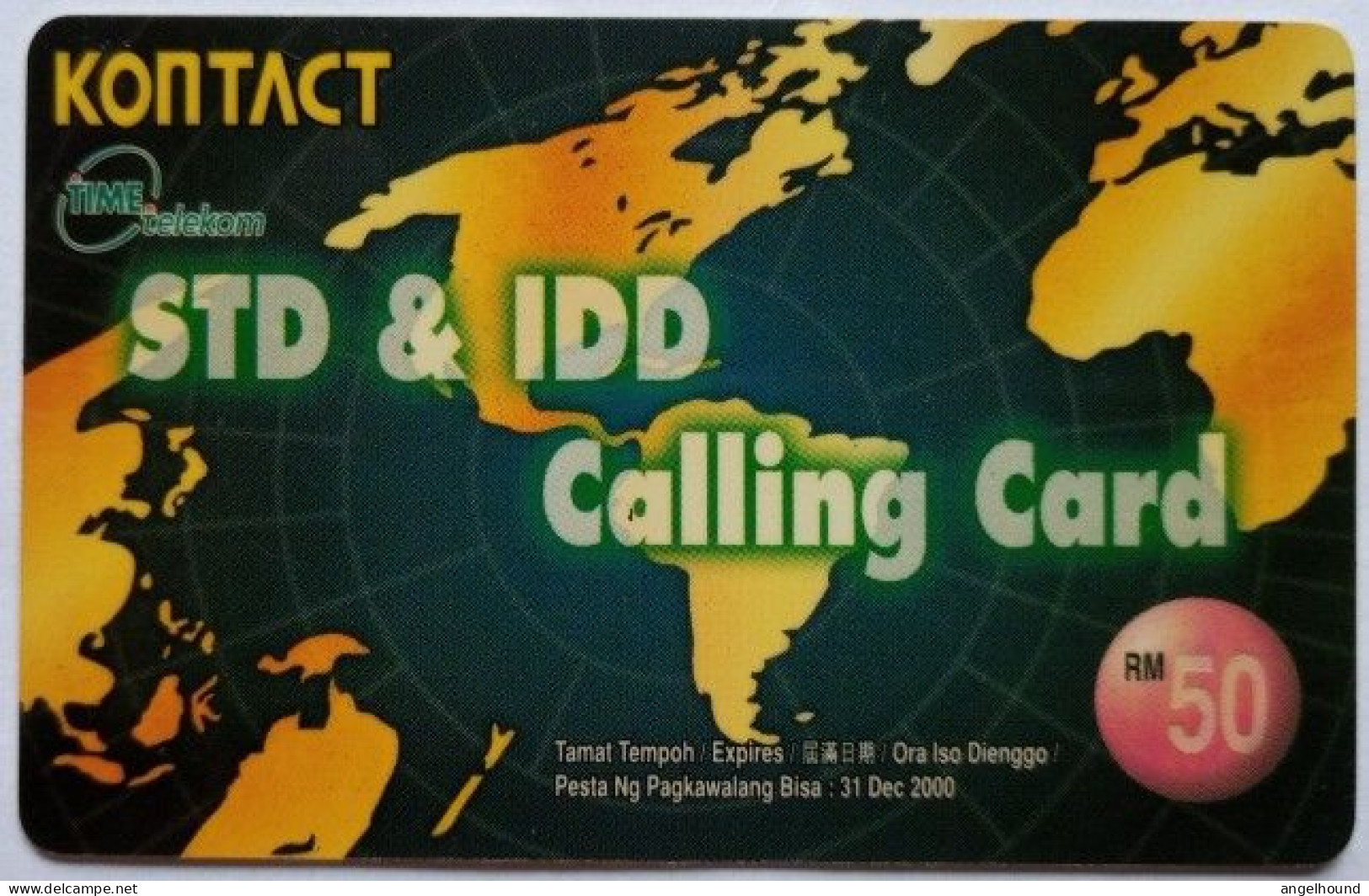 Malaysia RM 50 Prepaid - Kontact STD & IDD - Malasia