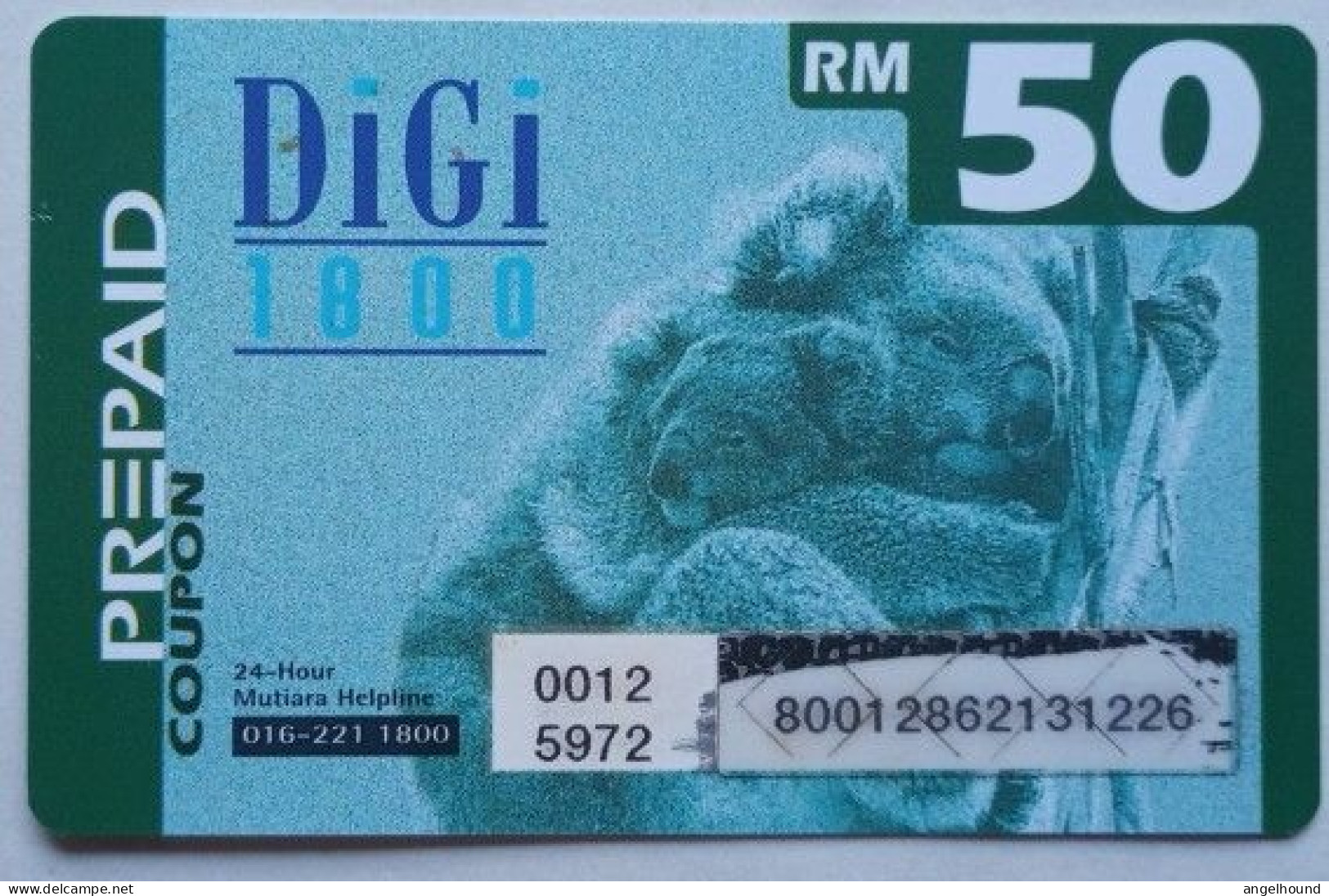 Malaysia Digi RM 50 Prepaid - Tarsier ( Monkey ) - Malasia