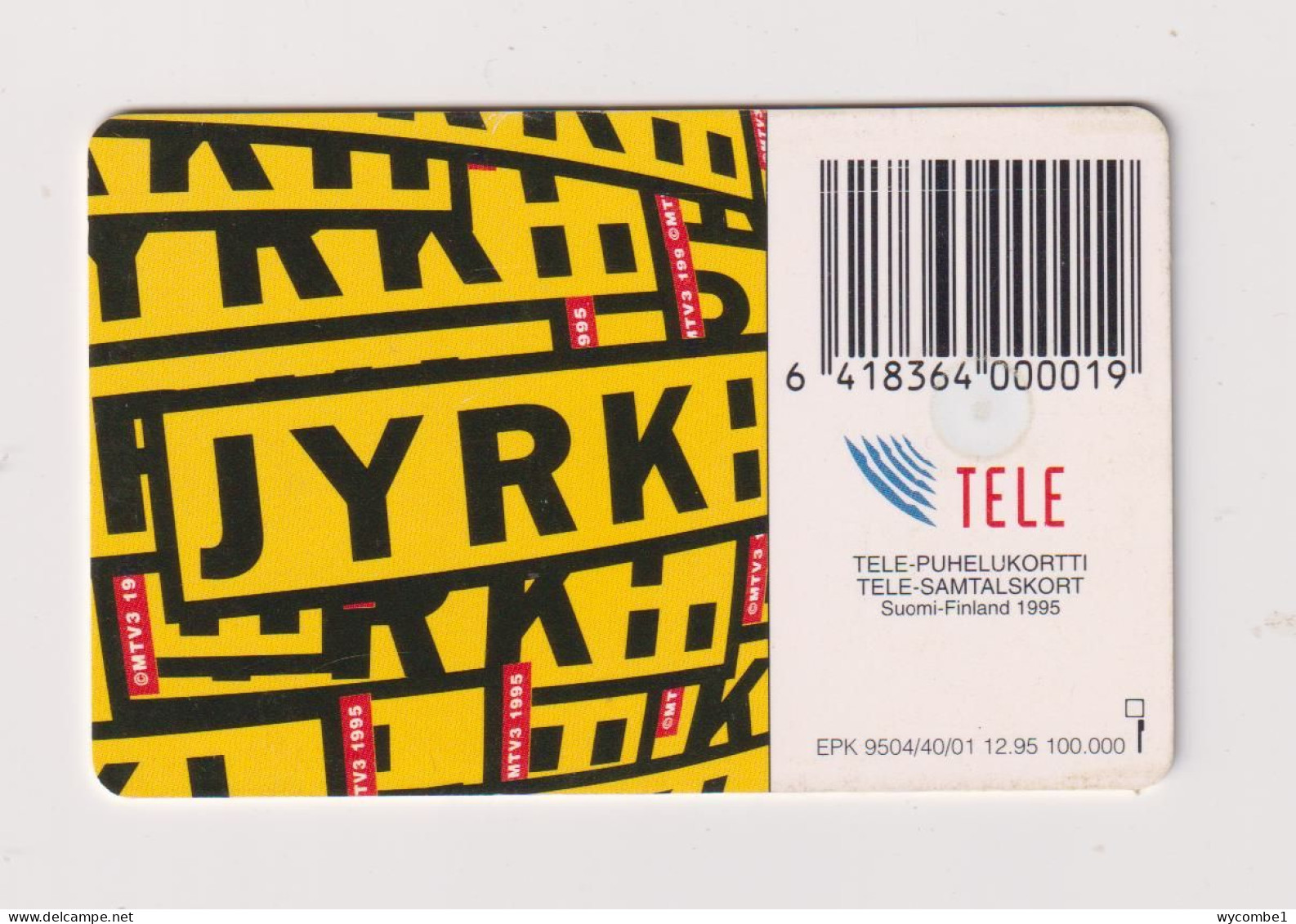 FINLAND - Jyrk Chip Phonecard - Finland