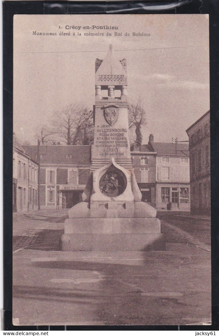 80 - Crécy En Ponthieu - Monument élevé à La Mémoire Du Roi De Bohème - Crecy En Ponthieu