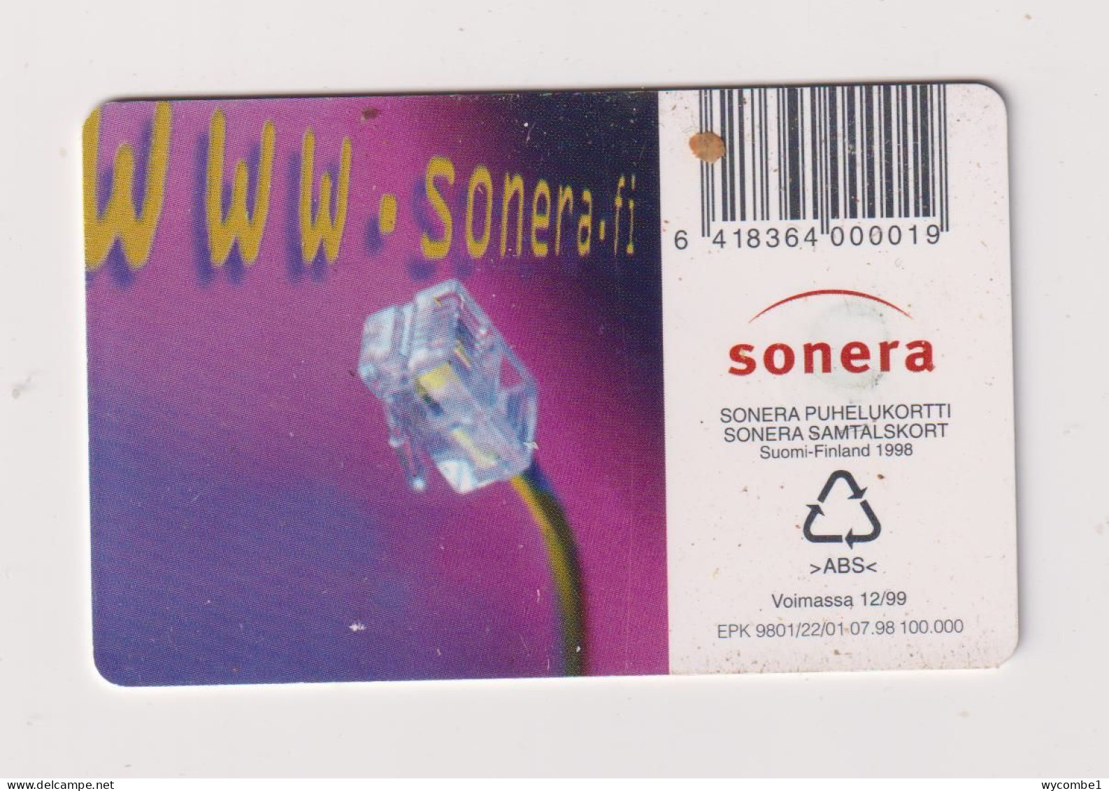 FINLAND - Sonera Telecom Chip Phonecard - Finland