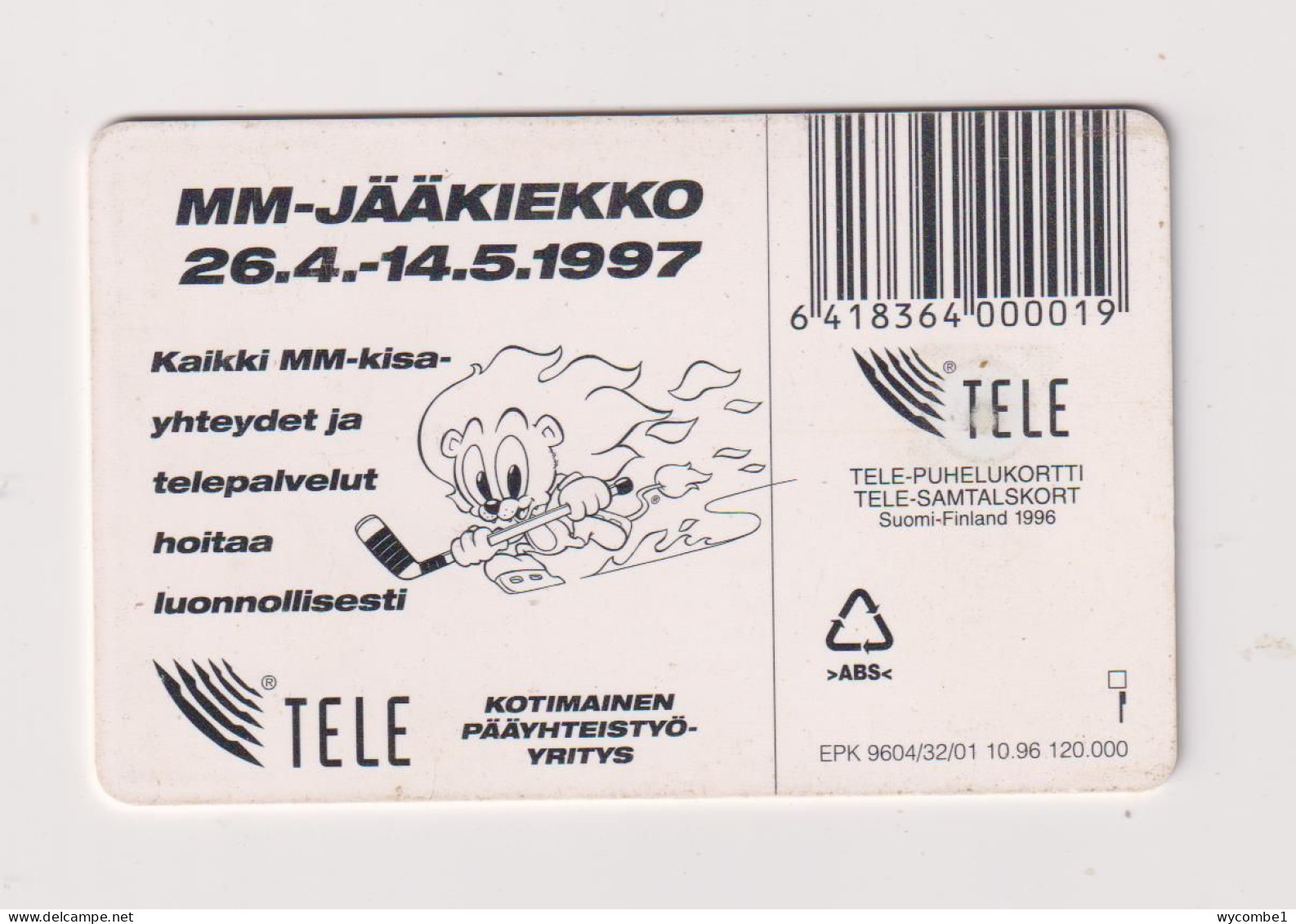 FINLAND - MM Jaakiekko 1997 Chip Phonecard - Finlande