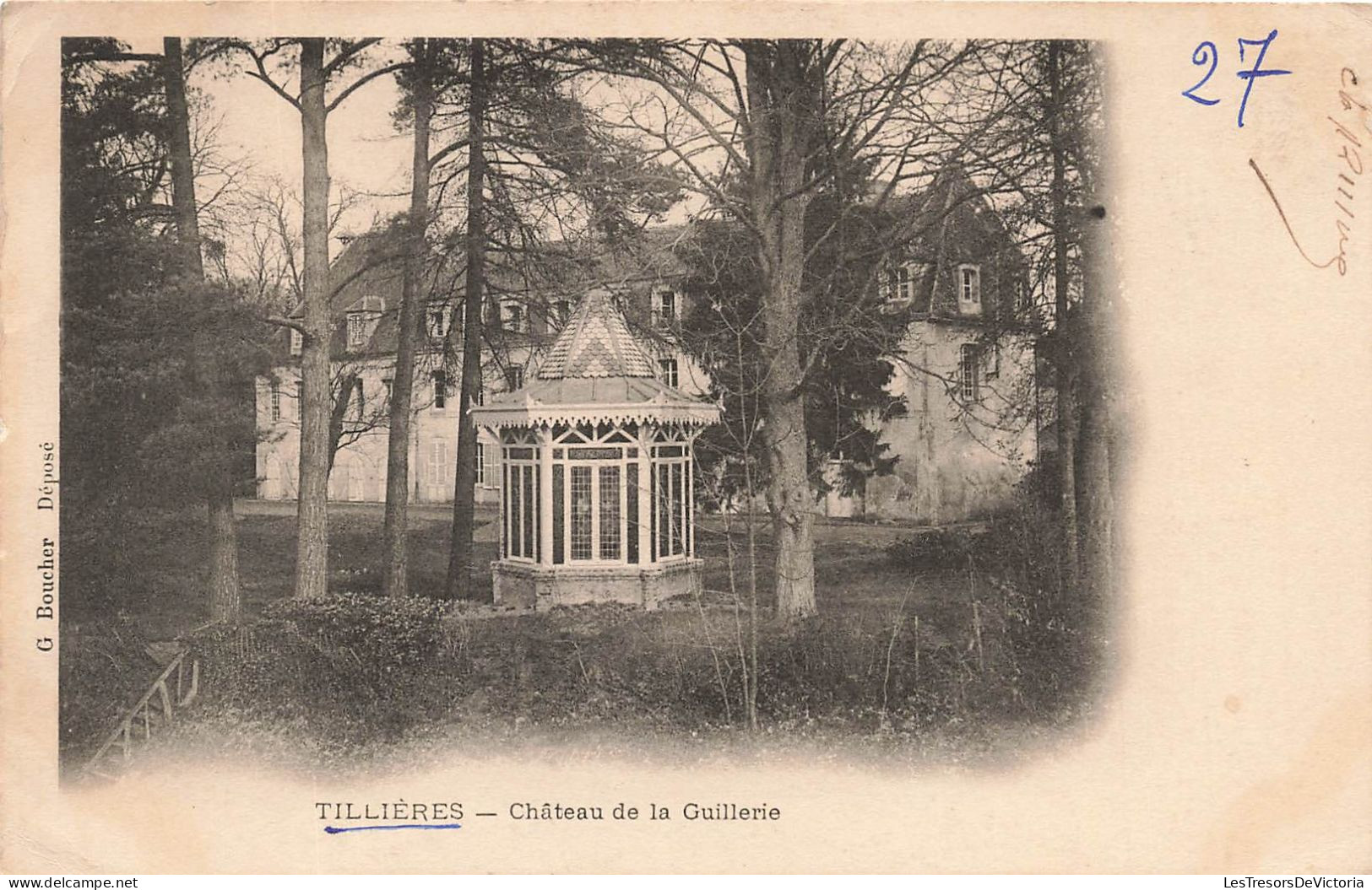 FRANCE - Tillières - Vue Générale De L'extérieur Du Château De La Guillerie - Carte Postale Ancienne - Tillières-sur-Avre