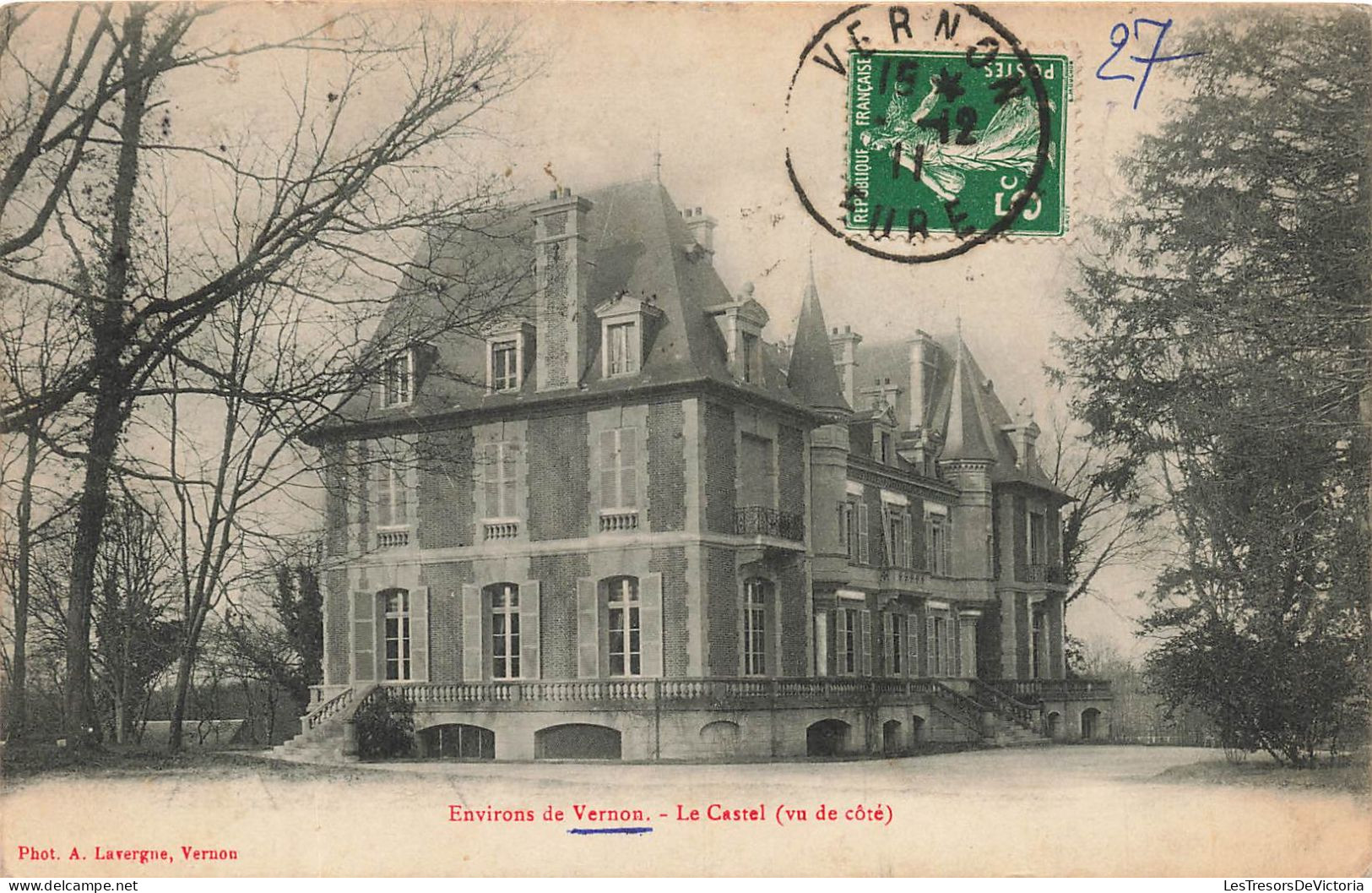 FRANCE - Environs De Vernon - Vue Générale De L'extérieur - Le Castel (vue De Côté) - Carte Postale Ancienne - Vernon