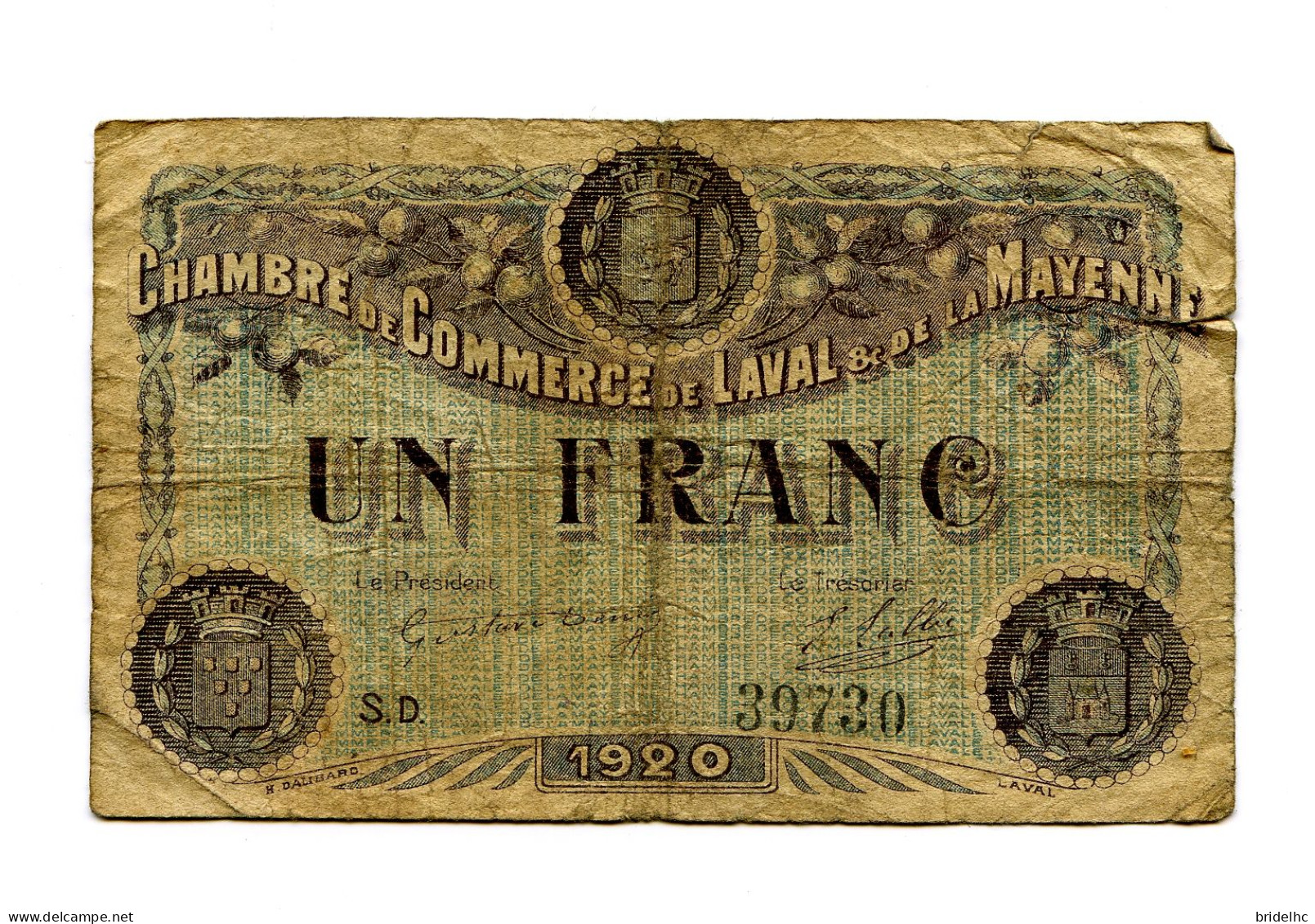 1 Franc Chambre De Commerce Laval Mayenne - Handelskammer