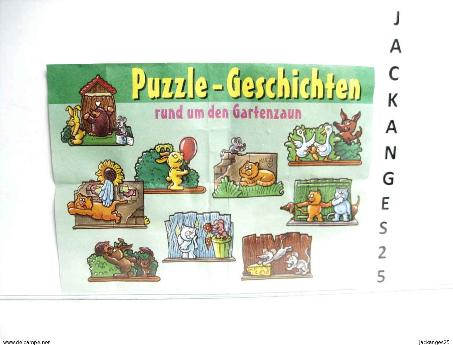 KINDER 1. 636894 ANIMAUX AU JARDIN PUZZLE 1998  + BPZ - Puzzles