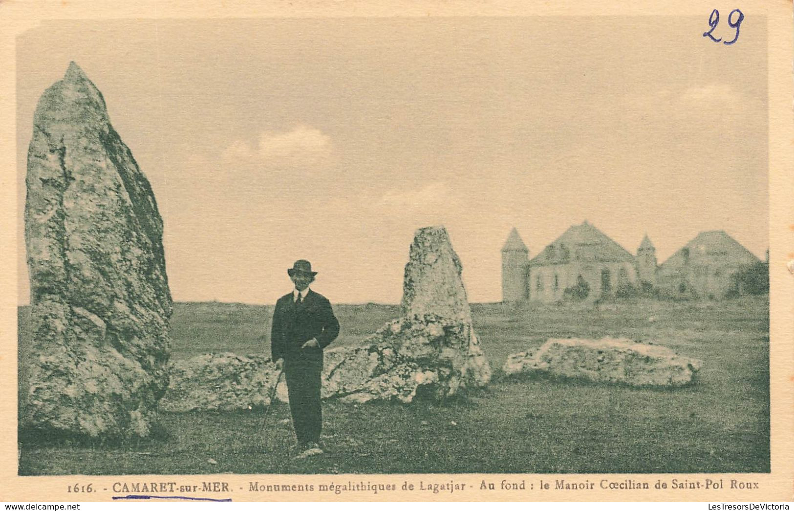 FRANCE - Camaret Sur Mer - Vue Générale Des Monuments Mégalithiques De Lagatjar - Carte Postale Ancienne - Camaret-sur-Mer