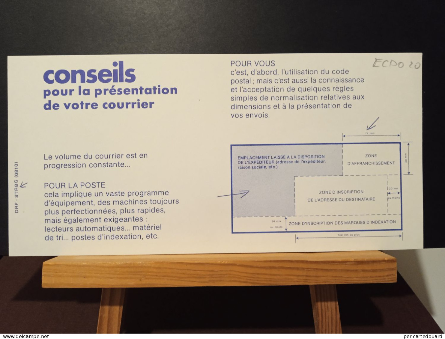 Code Postal. Notice, Conseils Pour La Présentation De Votre Courrier. Oblitérée Metz RP - Covers & Documents