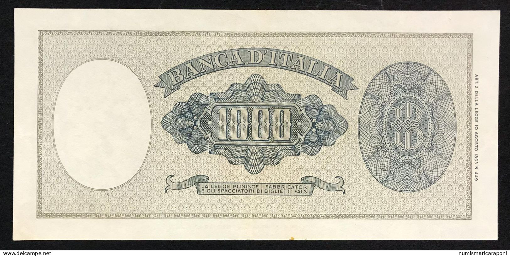 1000 Lire Medusa 15 09 1959 Bel Q.spl Naturale   LOTTO 638 - Verzamelingen