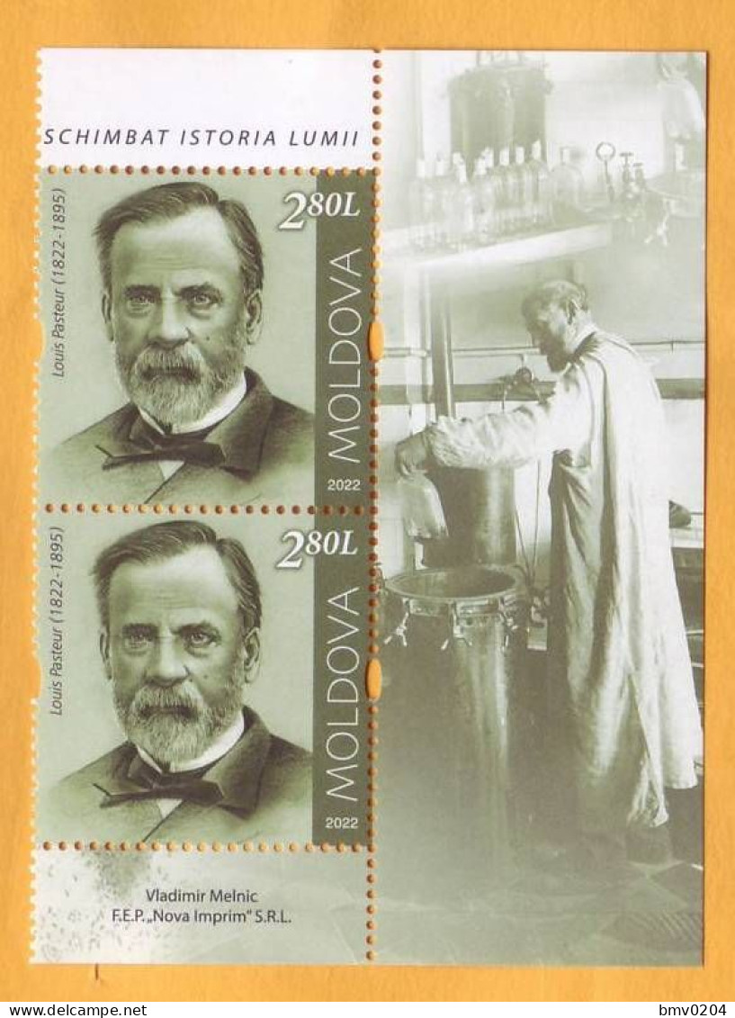 2022  Moldova Personalities Who Changed The World History Louis Pasteur (1822-1895), French Inventor 2 V Mint - Louis Pasteur
