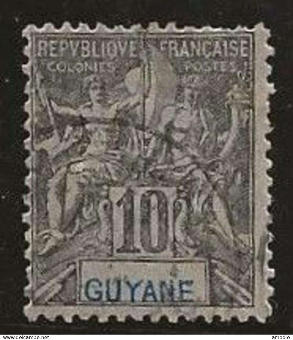 Guyane YT 34 Oblit Dents Courtes - Oblitérés