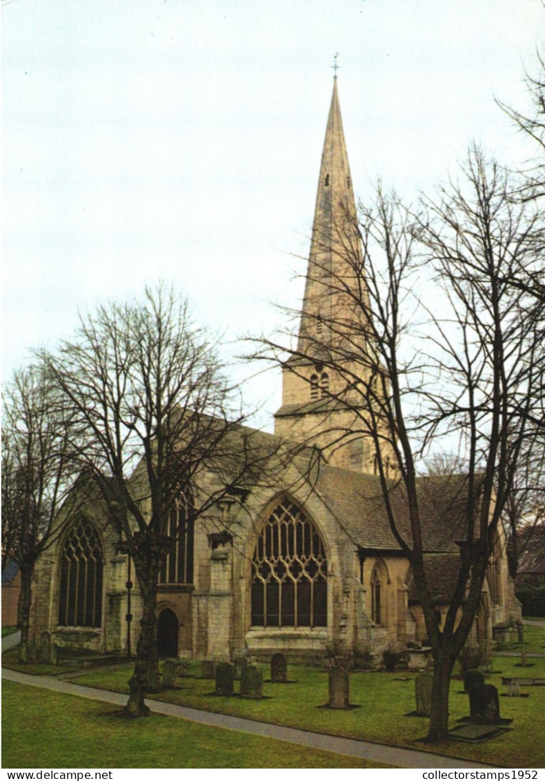 CHELTENHAM, GLOUCESTERSHIRE, PARISH CHURCH, ARCHITECTURE, GRAVEYARD, ENGLAND, UNITED KINGDOM, POSTCARD - Cheltenham