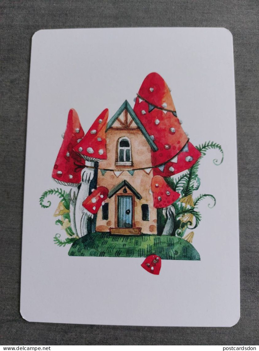 Ukraine. Illustrator Tkach . Amanita. Forest House. Mushroom - Champignon - Champignons