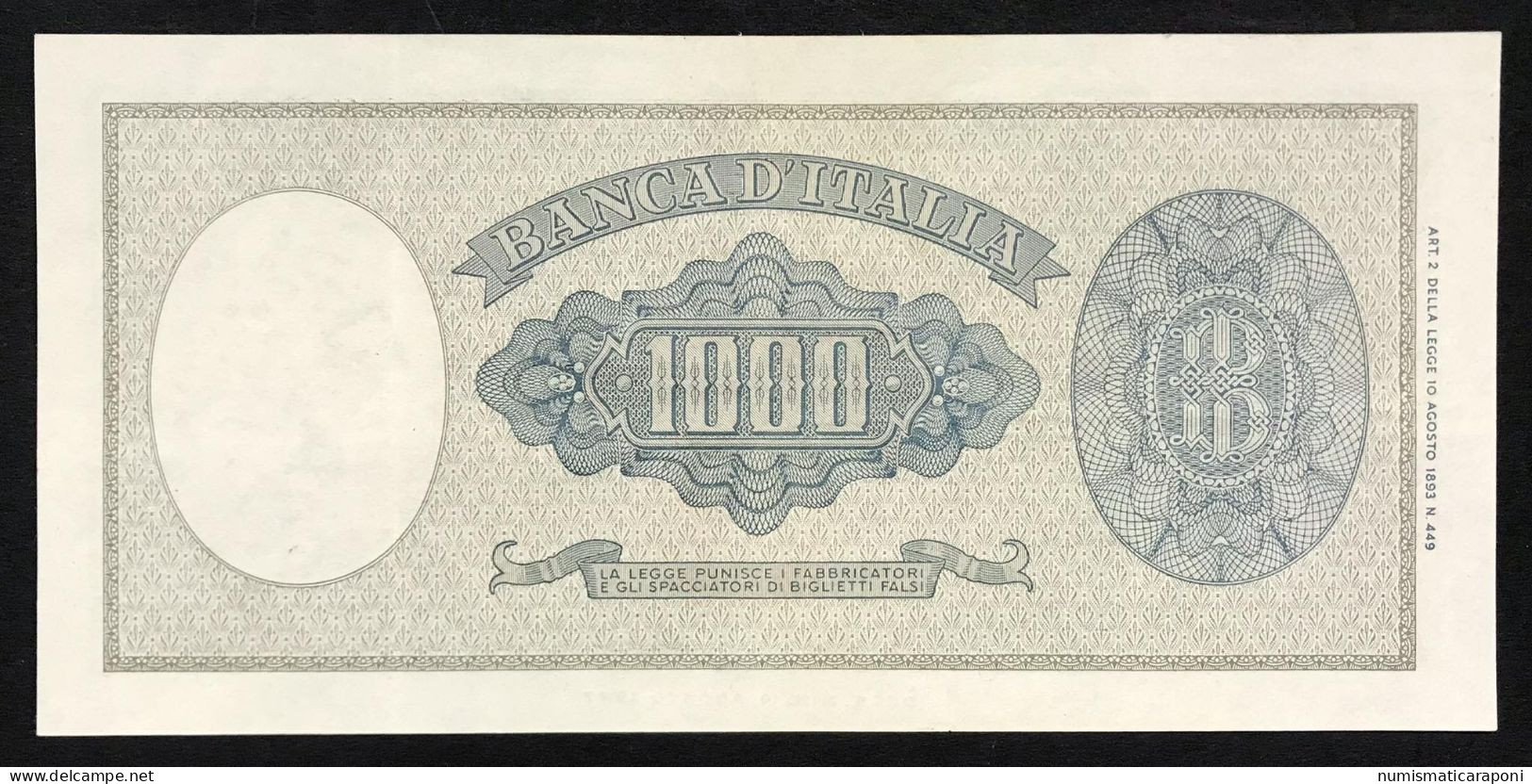 1000 Lire Medusa 15 09 1959 Q.spl Naturale Leggere Pieghe LOTTO 651 - 1.000 Lire