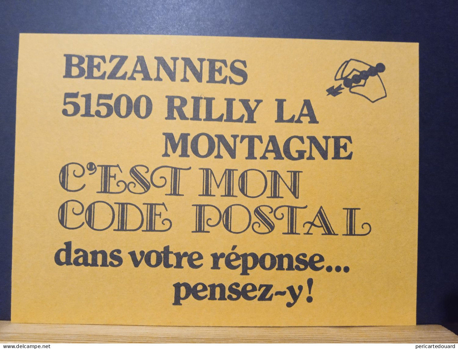 Code Postal. Carte Postale Avec Liberté De Gandon 2222, Bezannes 51500 Rilly La Montagne - Cartas & Documentos