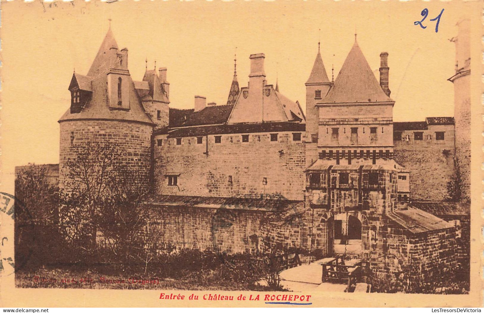 FRANCE - Vue Générale De L'entrée Du Château De La Rochepot - Carte Postale Ancienne - Beaune