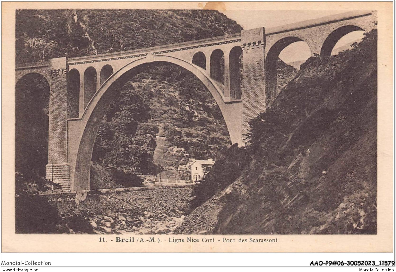 AAOP9-06-0744 - BREIL - Ligne Nice Coni - Pont Des Scarassoni - Breil-sur-Roya