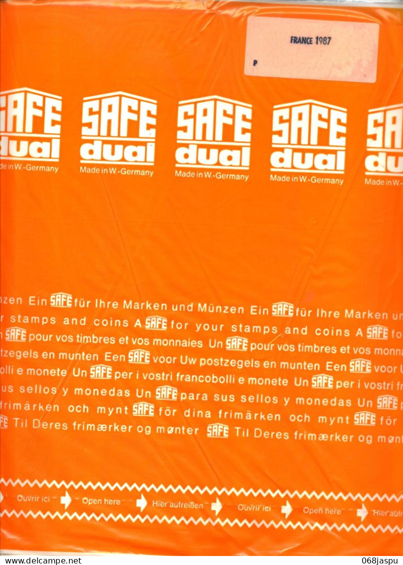 Feuille Album Safe Dual France 1987  Sous Blister - Groß, Grund Schwarz