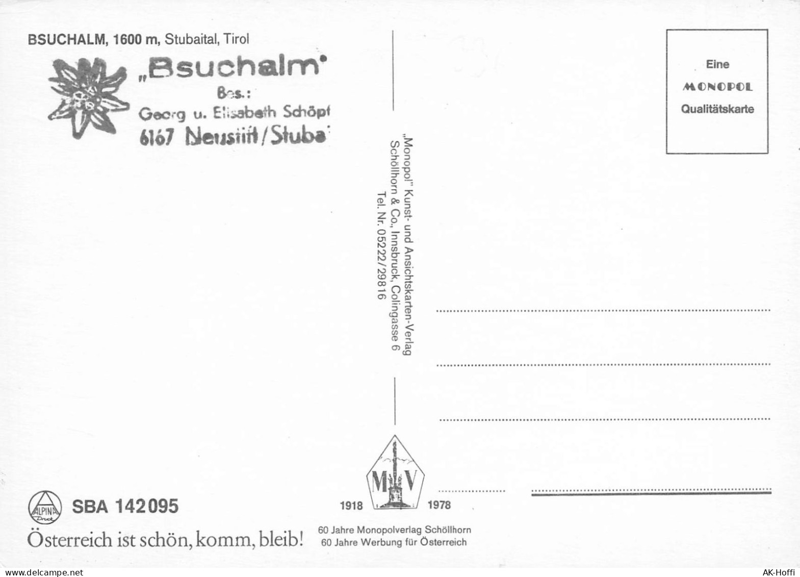 Neustift Im Stubaital - BSUCHALM, 1600 M, Stubaital, Tirol (1156) - Neustift Im Stubaital