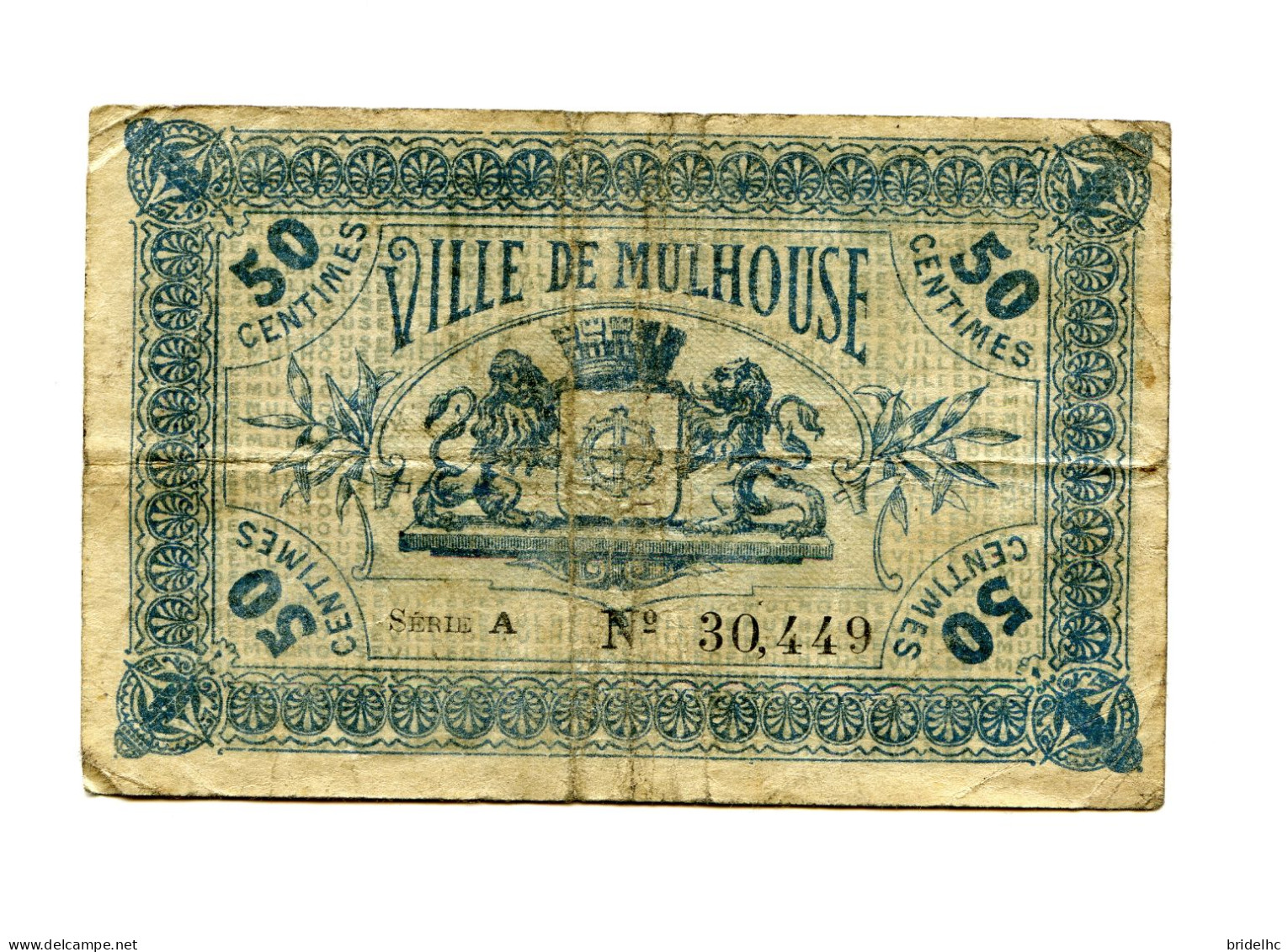 50 Centimes Ville De Mulhouse - Notgeld