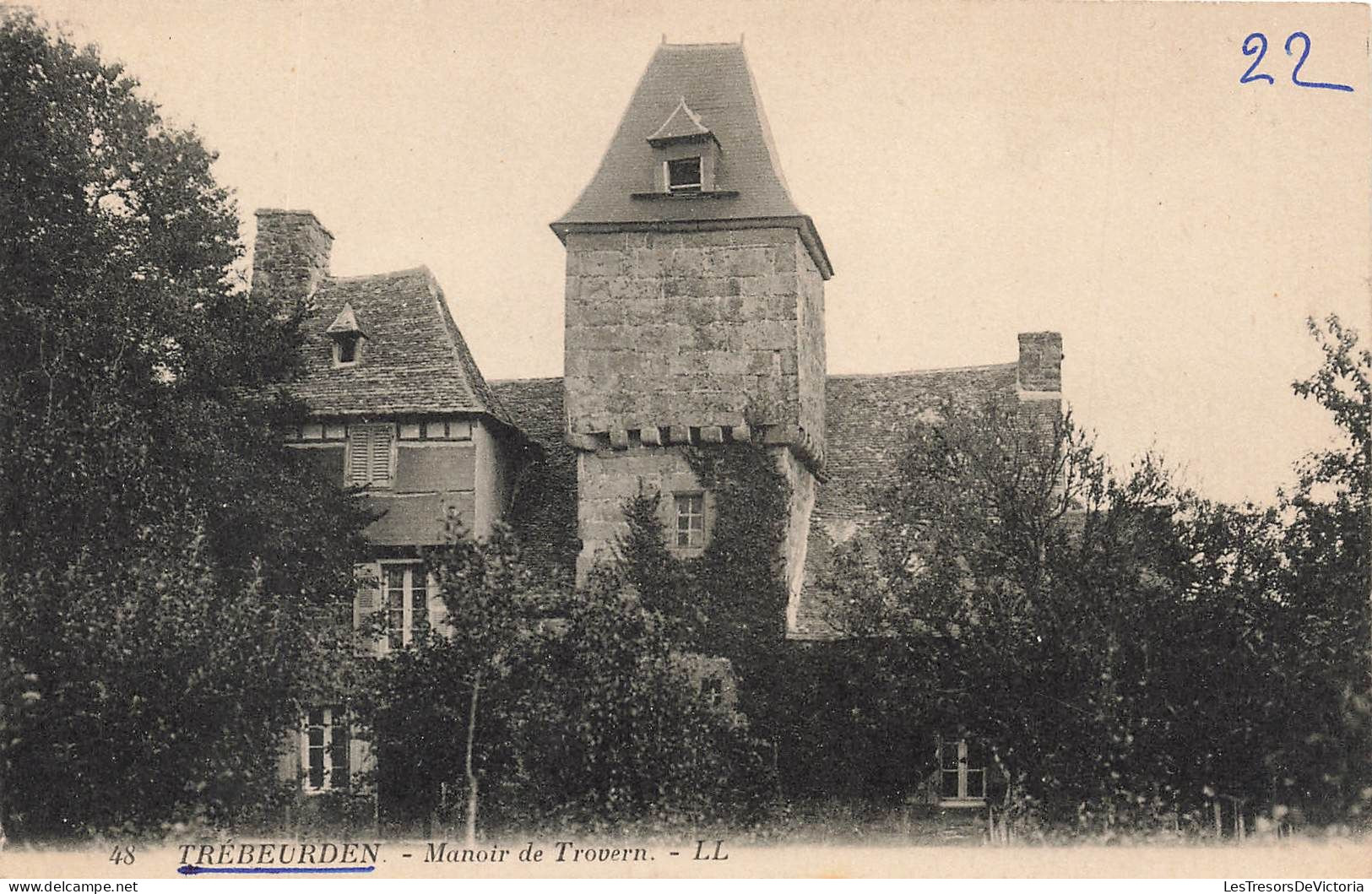 FRANCE - Trébeurden - Vue Générale - Vue De L'extérieur Du Manoir De Trovern - L L - Carte Postale Ancienne - Trébeurden